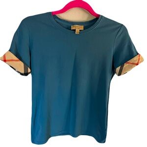 Authentic Burberry T-Shirt - Blue - Size Medium